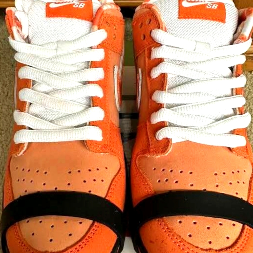 Orange lobster dunks size 9.5